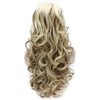 Mxangel Long Wavy Heat Resistant Fiber Celebrity Half Hand Tied