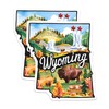 (2 Pack) Wyoming Stickers - Yellowstone National Park - Nature