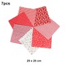 7 Premium Cotton Fabric Squares 25x25cm, Pre-Cut Plain Craft Fabric