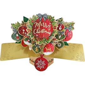3D Pop Up Greeting Card by Second Nature - Merry Christmas Ornaments