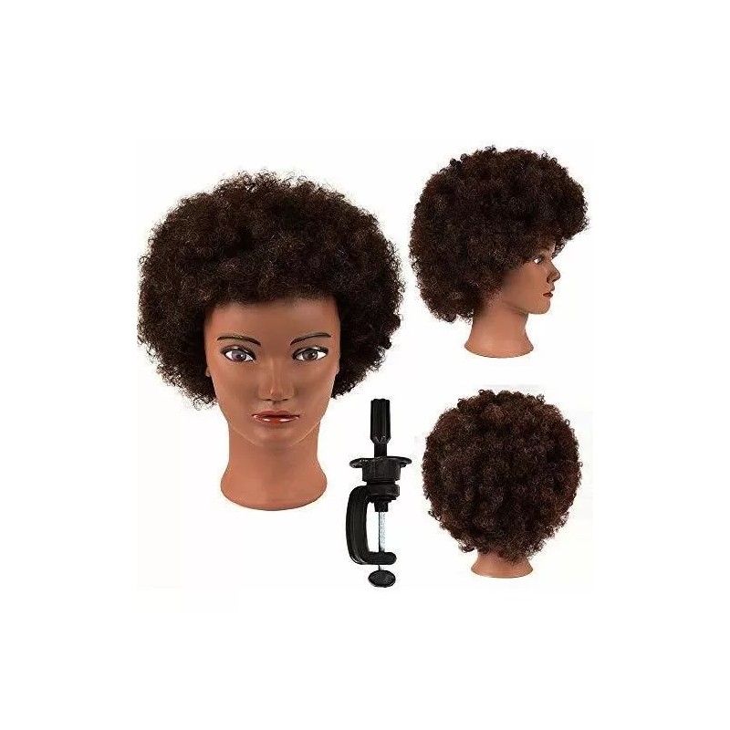 N2 Maniqui Cabeza Cabello Natural Marrón 20 Cm N2