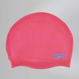 Speedo Girls Swim Cap, Pink/Blue, Junior