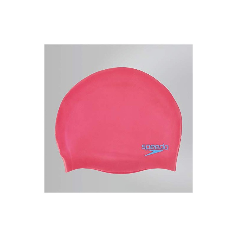 Speedo Girls Swim Cap, Pink/Blue, Junior