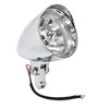 munirater 12V Headlights Motorcycle Aluminum Visor Chrome Head Light Lamp