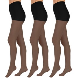 L'eggs Everyday Control Top Sheer Toe Pantyhose for All Day Comfort, 100% Nylon, Jet Black, Size B (Pack of 3)