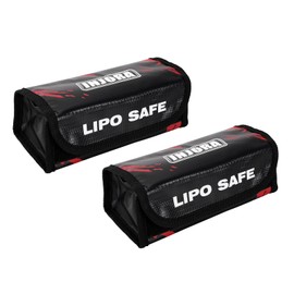 INJORA 2-Pack LiPo Battery Safe Bag Storage Pouch (185x75x65mm)