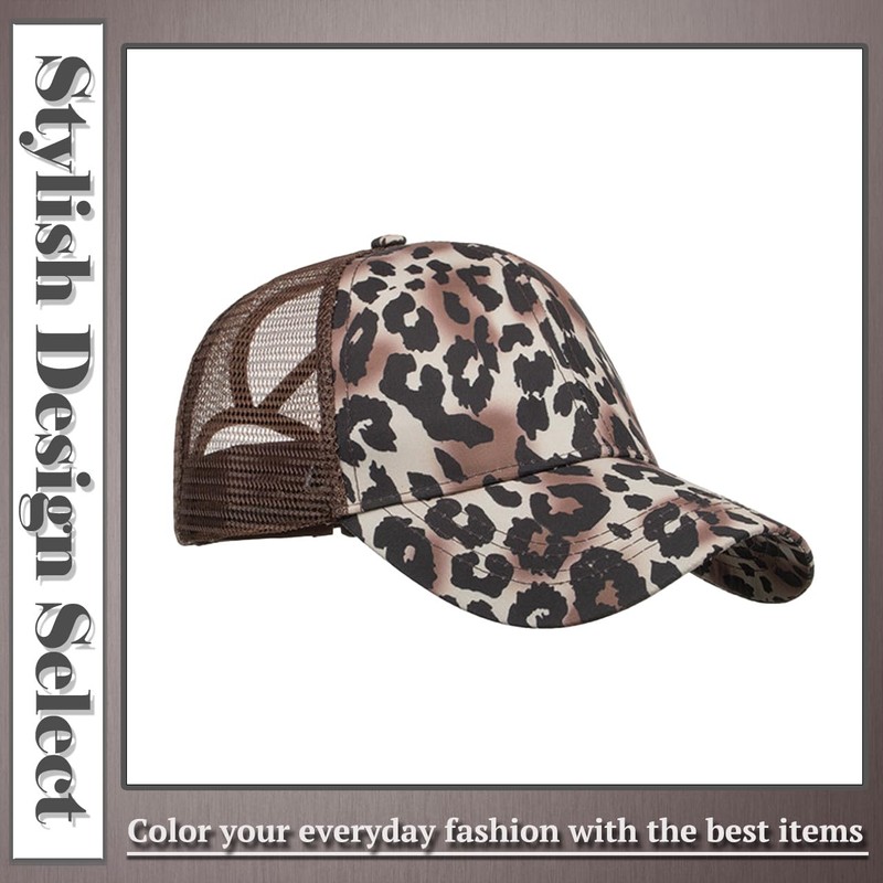 One Limitation CP351 Leopard Print Mesh Cap, Hat, Running, Outdoors,