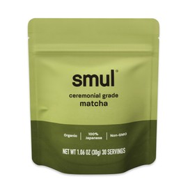 smul Ceremonial Grade Matcha Powder – Organic Matcha Powder 100% Japanese – Matcha Unsweetened – Smooth & Antioxidant-Rich - Clean Energy & Focus – Non-GMO, Vegan, Gluten-Free, 30–37 mg Caffeine – 30g