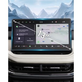 YEE PIN Pack of 2 PET Material Skoda Enyaq iV 2021-2023 2024 13 Inch Screen Protector Navigation Screen Protector Scratch-Resistant Transparent Centre Console Protective Film