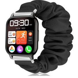 for Popglory P66 Smart Watch Band,Fabric Elastic Scrunchie Elastic Women Replacement Straps Compatible with Popglory NinKiyco 1.85 inch P66 SmartWatch/TOOBUR IDW13 1.8 Watch/MorePro H56/Kimnix T99 Pro