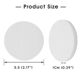 8 Pack Makeup Sponge Blenders, Circle Shaped, White, Soft and Flexible, Foundation Make up Blender Pads for Liquid, Creams, and Powders, Wet and Dry use, Perfect for Everyday Use