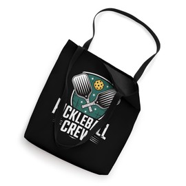 Pickleball Crew with Green Shield and Crossed Paddle Tote Bag