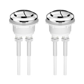 38mm Dual Flush Push Button, Replaceable Toilet Flush Button, Chrome Flush Water Tank Push Buttons Accessories for Closestool 2PCS