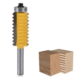 Agatige 8mm Shank V-Groove Router Bit, 1 Flute 45# Steel Molding Router Bit Glue Milling Cutter Device for Woodworking Cone Tenoning Bit, 8x55mm