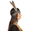 MIMIKRY Headband with Ethnic Pattern and 2 Goose Feathers for