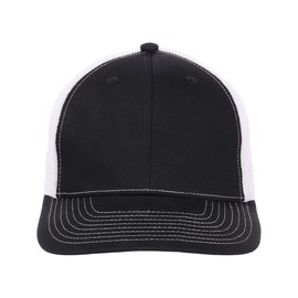Lids Blank Slam Dunk Trucker Adjustable Snapback Hat Black/White