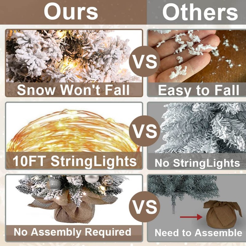 2024 Mini Christmas Tree 2ft Tabletop Small Christmas Tree, Table