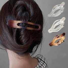 Fixed Hair Clip Updo Half-Up Translucent Clip (WFLPU22) / 고정 헤어집게 머리 올림머리 반묶음 반투명 집게삔 (WFLPU22)