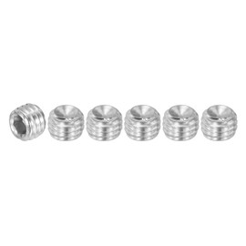 PATIKIL Set of 30 Grub Screws M8 x 6 mm Hexagonal Grub Screw 304 Stainless Steel Hexagon Socket Grub Screws for Holder Door Handles Tap Light Repair