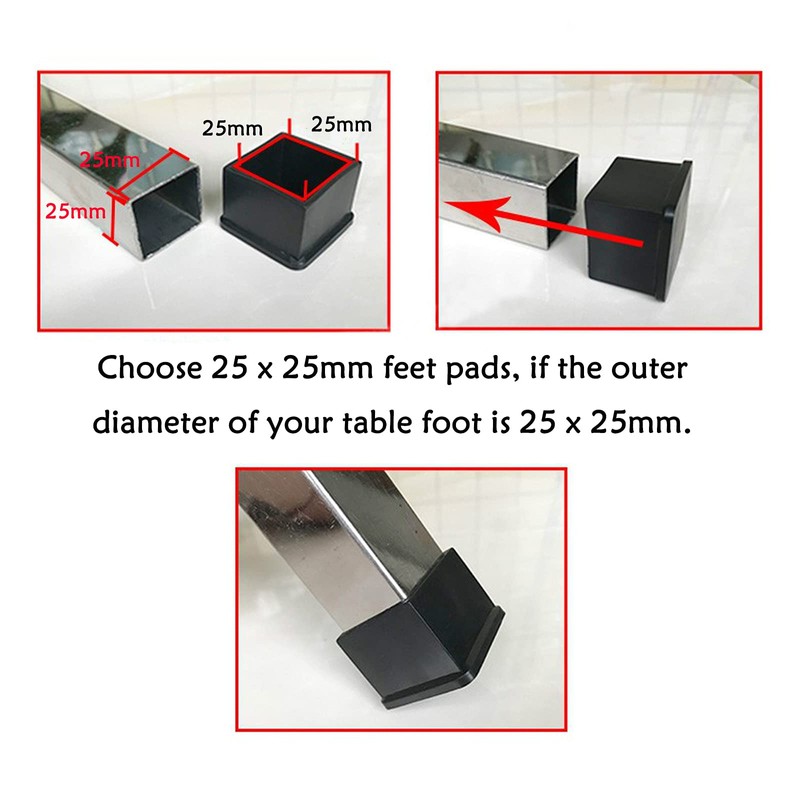 Antrader 1 Inch x 1 Inch Square PVC Covers Furniture