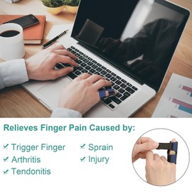 GenetGo Small Trigger Finger Splint Pinkie Finger Brace for Broken Finger - 2 Pack...