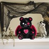 PHITECUS Emo Gothic Bear Plush with Wings - Cute Creepy