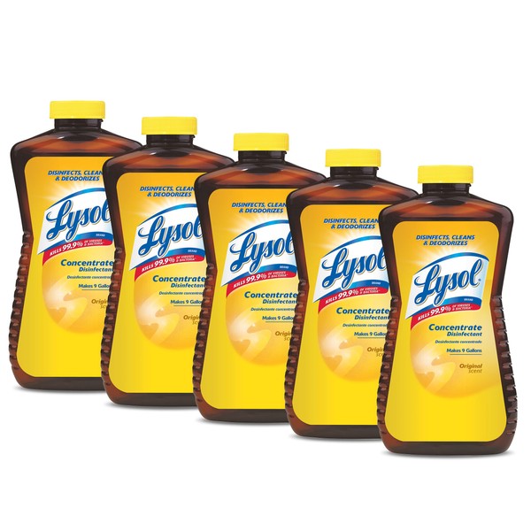 Lysol Concentrate All Purpose Cleaner Disinfectant, 12 Ounce (Pack of 5)