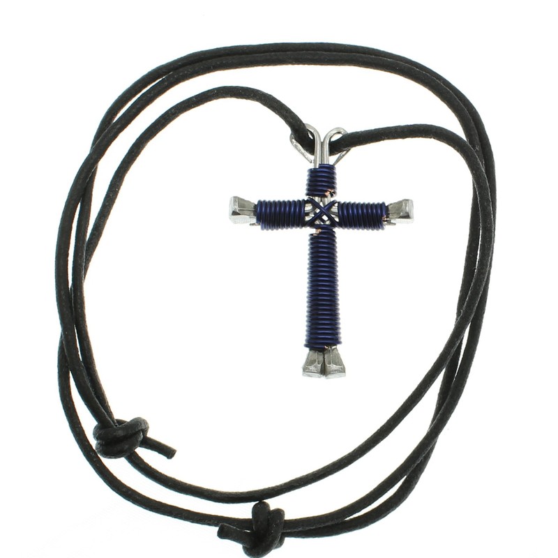 Intercession Horseshoe Necklace (Blue, Navy)