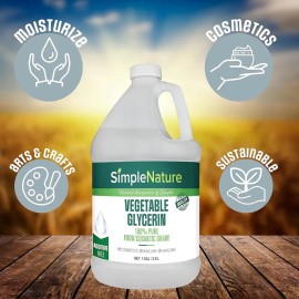 Simplenature - Glicerina Vegetal Pura 3.8l Grado Alimenticio Cosmético Piel - 8l - Daily Care