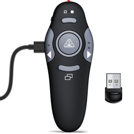 DinoFire Presentation Remote, RF 2.4GZ Rechargeable USB Slide Clicker for Powerpoint Presentation Presenter for Laptop/Computer/MAC