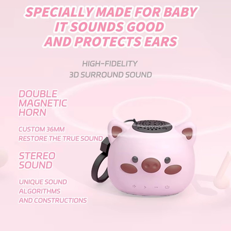 JINSERTA Portable Mini Cartoon Bluetooth Speaker Mini Animal Cute Kids