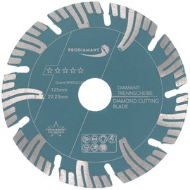 PRODIAMANT Professional Diamond Cutting Disc Granite Super Speed Cut 125 mm x 22.2 mm Diamond Cutting Disc