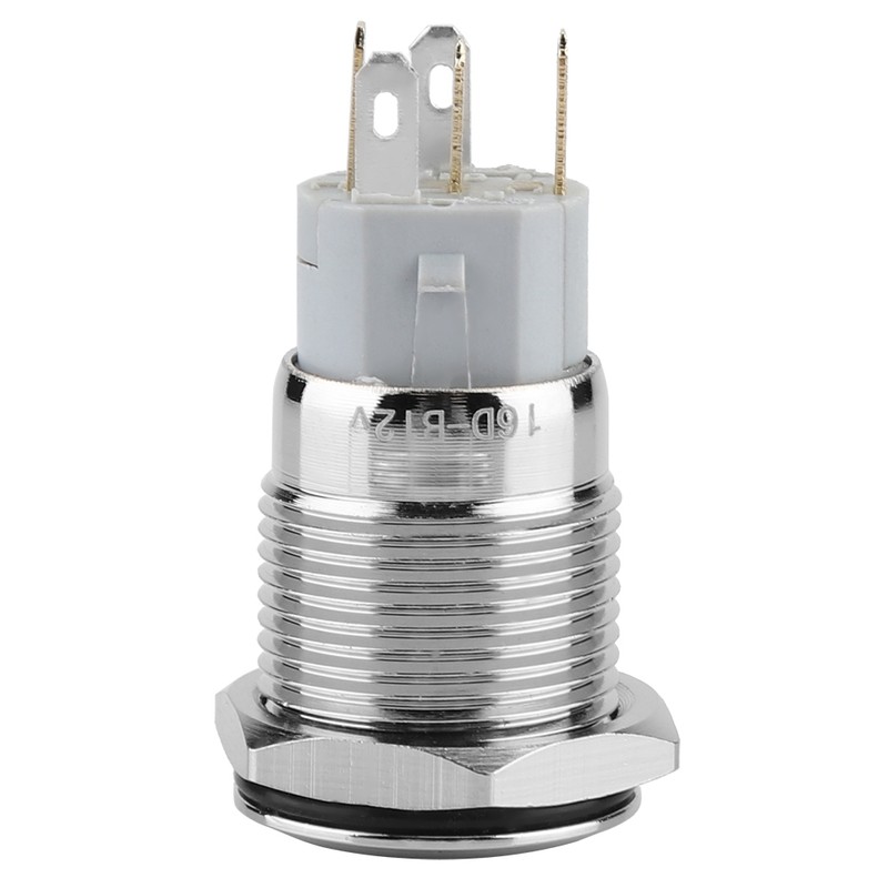 40pcs 16mm Metal Momentary Push Button Switch Auto Reset Flat