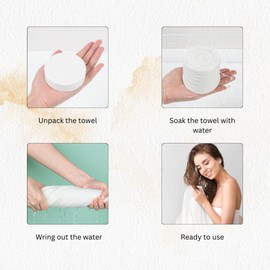 Disposable Compressed Towel Tablets! Includes travel essentials, travel size toiletries, face wash towels, camping essentials, travel, beach towel, disposable face towel, towel set, travel size 6 Pcs