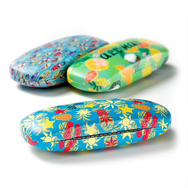 FEFI - Sturdy hard case "Aloha" glasses case with cleaning