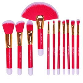 Juego de 11 brochas de maquillaje sintéticas de alta calidad, juego de brochas profesionales avanzadas, juego de brochas de maquillaje Kabuki de...   