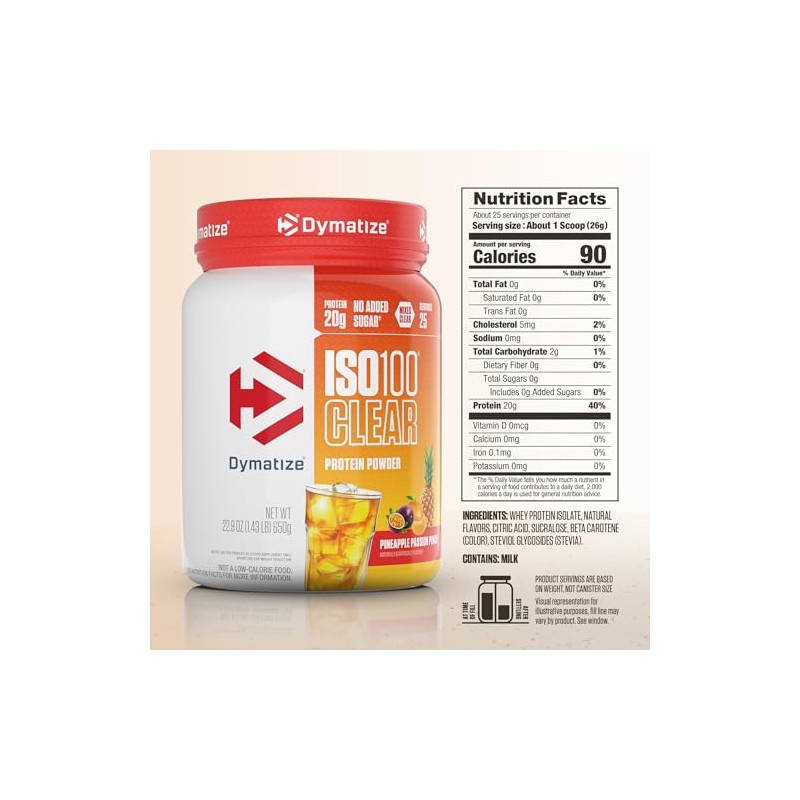 Dymatize ISO100 Clear Protein Powder – Only 6 Ingredients –