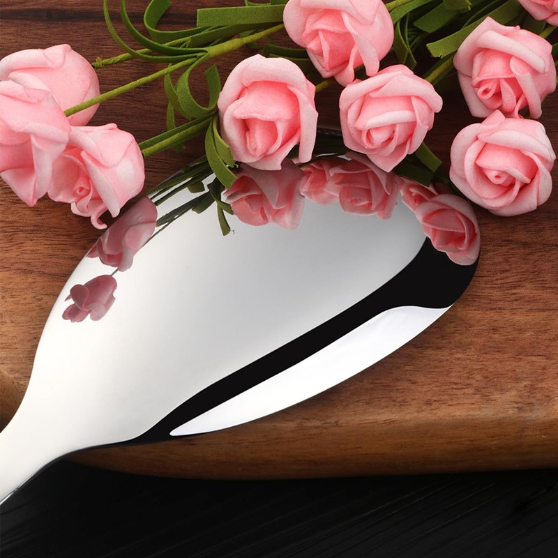 Large Serving Spoons Set,Stainless Steel Buffet Spoon,Long Handle Serving Spoons