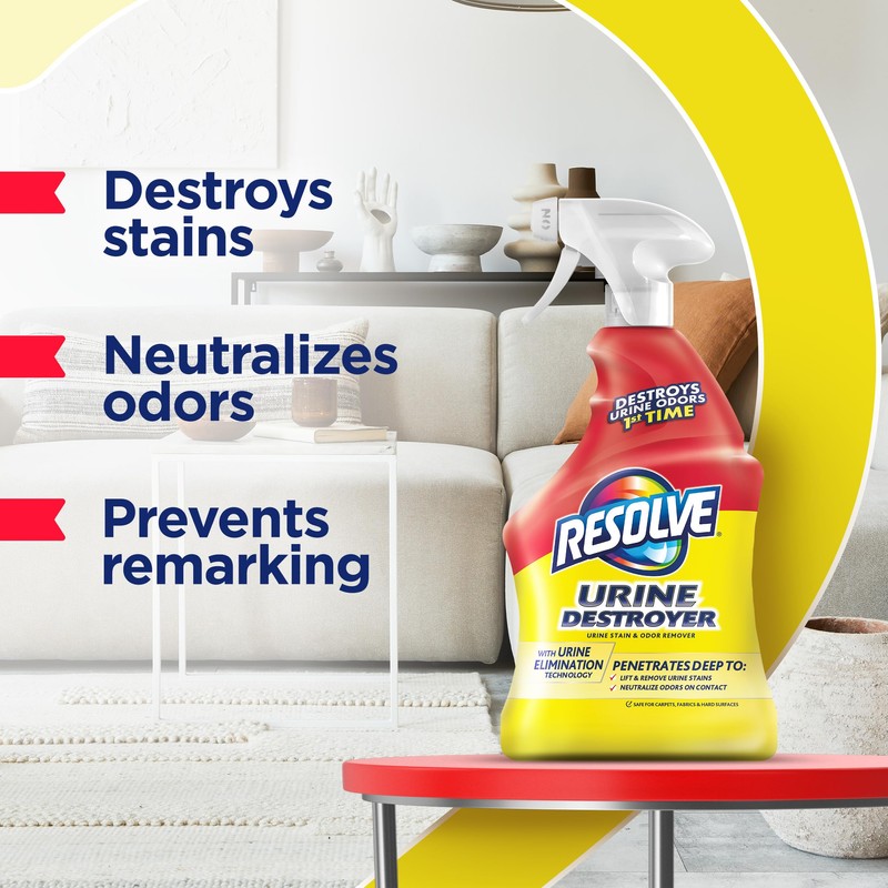 Resolve Urine Destroyer Spray – Pet Stain and Odor Remover,