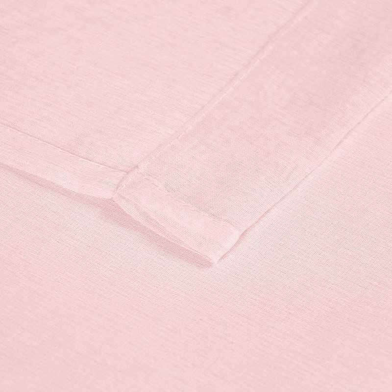 DWCN Sheer Curtains, Faux Linen Rod Pocket Solid Window Drapes