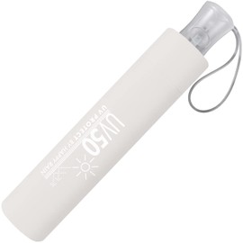 Happy Rain Folding Umbrella with Automatic UV50 UV Protect, Pebble Grey