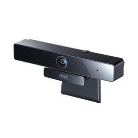 Sanwa Supply CMS-V51BK Web Camera, 5 Megapixels, Wide Angle Lens, Wired USB Connection, Built-in Microphone, Black