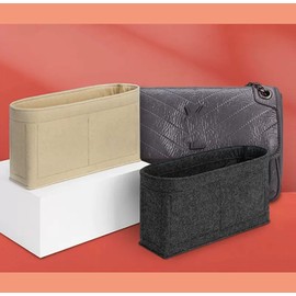 Lckaey Purse Organizer Insert for NIKI 32 bag tote Saint organizer for Vagabond Bag insert 2043black-L