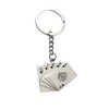 Komonee Poker Hand Metal Key Chain Texas Holdem Royal Flush