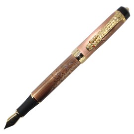 Gullor Chinese Dragon Embossed Loong Offspring Fountain Pen and Original Gift Box - Copper