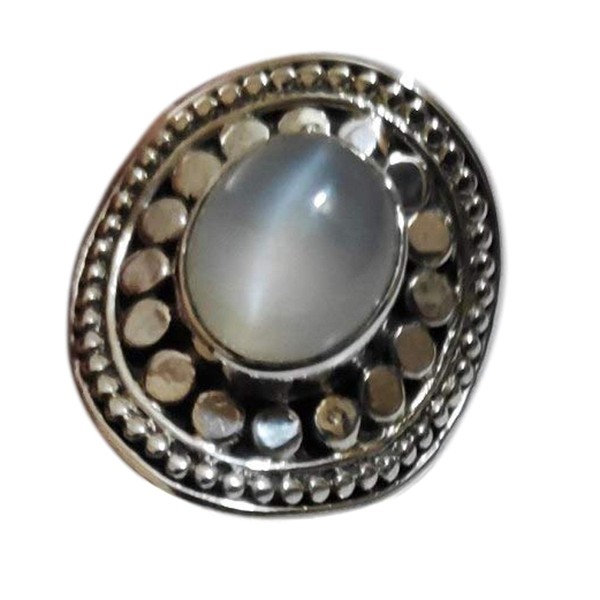 Navya Craft 925 Sterling Silver Rainbow Moonstone Handmade Women's Ring