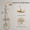 Antique Brass 8-Inch Rainfall Shower System with Hand Shower &