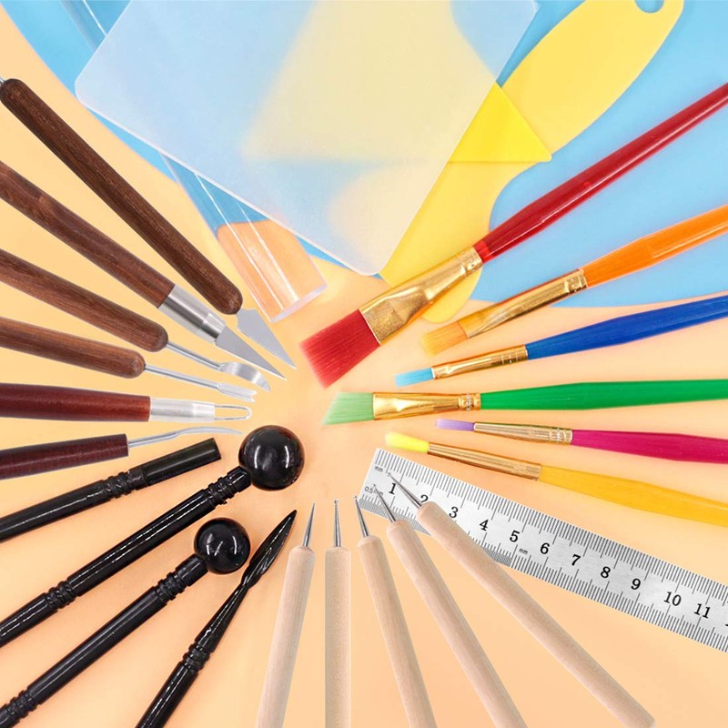 Glarks 26 Pieces Carving Tools Set for Modelling Clay Modelling