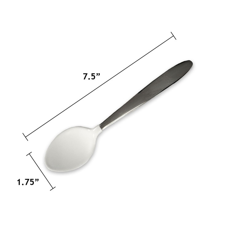 Rehabilitation Advantage Tablespoon with Plastisol Coating, White