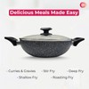 STL Hard Anodized Deep Kadhai with Lid 26cm, 4mm Thick,